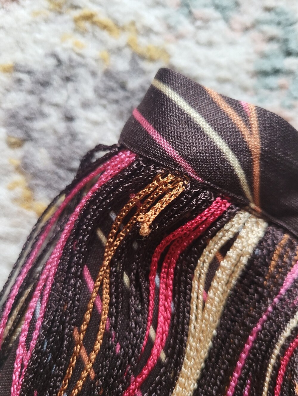 Rare Vintage Y2k 90s 100% Silk Shell Missoni Tassle Midi Skirt - Picture 2 of 10